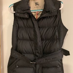 Black Burberry Women's Down Vest - Medium